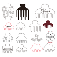 UME Pince à Cheveux Personnalisée en Acétate Coquillage, Design Créatif de Niche, pour Cheveux Longs, Accessoire Capillaire Femme