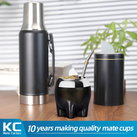 Ensemble de tasses à yerba maté avec logo personnalisé, thermos en acier inoxydable, gourde à maté, bombilla, ensemble de boîtes à thé