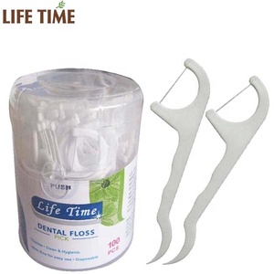 50 pièces de cure-dents en nylon avec boîte en étain, conteneur en plastique jetable vide pour l'emballage des cure-dents, en plastique, en bambou, en nylon - Product Image 2