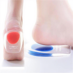 Factory Customized Good Elasticity Silicon <b>Height</b> <b>Insoles</b> Absorption and Pressure Reduction Silicone Heel Pad - Product Image 2