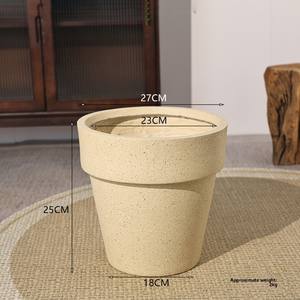 Maceta Extra Grande <span class=keywords><strong>de</strong></span> Cemento y Arcilla <span class=keywords><strong>de</strong></span> Magnesio, Estilo Nórdico, para Plantas Verdes <span class=keywords><strong>de</strong></span> Interior/Exterior - Product Image 6