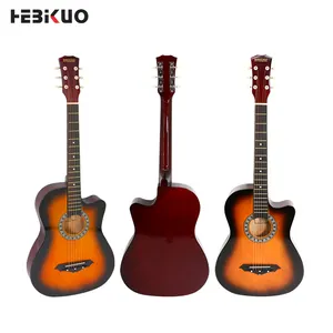 2024 Лучший Производитель Прямая продажа OEM различных цветов 38 дюймов Акустическая гитара