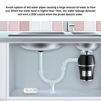 Détecteur de fuite d'eau sans fil ZYSY avec alarme 90 dB – Surveillance des fuites et des gouttes pour cuisine, salle de bain, sous-sol