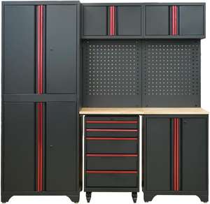 Système d'armoires de rangement modulaires pour garage <span class=keywords><strong>Pro</strong></span> Tools de 4,5 m, série d'atelier OEM/OBM, capacité de charge de 200 kg, garantie de 3 ans - Product Image 2