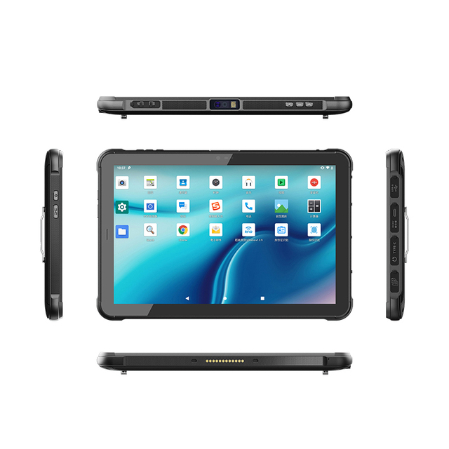 OEM ODM Industrial 10.1 Inch Android 15 Rugged Tablet with Waterproof Shockproof Facial Fingerprint Recognition QR Code Scanners