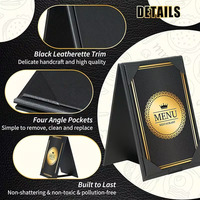 Porte-menu en cuir de qualité supérieure, personnalisable avec logo, format A4 A5, pour restaurant, bar, cocktail, hôtel, restauration, présentation de page unique sur table