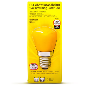 Lampadina a incandescenza gialla E14 15W 220-240V per uso con bottiglie Browning - Product Image 2