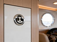 Loquet de porte de cabine de bateau en acier inoxydable 316 de qualité marine avec trou de serrure dissimulé et poignée rotative ergonomique