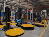 Machine d'emballage horizontale intelligente pour palettes, destinée aux boîtes de conserve alimentaires et aux emballages en verre, haute productivité, enrouleur automatique de film étirable, usage industriel