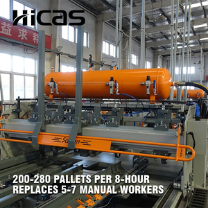 Machine à clouer les palettes semi-automatique horizontale HICAS SF9026, capacité de 25 à 35 palettes/heure, pour les États-Unis, le Canada, le Mexique, GMA CE - Product Image 2