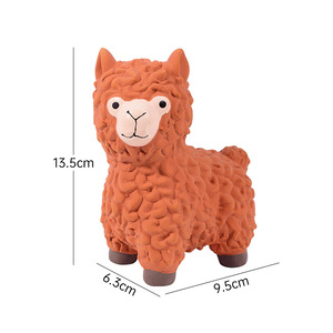 Juguetes de látex populares transfronterizos para mascotas, alpaca realista con sonido, alpaca de dibujos animados duradera, masticable y limpiadora de dientes para perros - Product Image 2