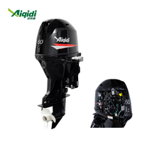 AIQIDI CE Starter elektrik, Motor tempel bensin 50HP 60HP dengan sistem pendingin air