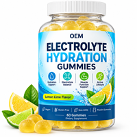 Gummies d'hydratation électrolytique véganes sans gluten, sans OGM, à base de pectine, étiquette propre, fabrication OEM, marque privée