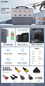 Cargador Rápido Inteligente de Doble Canal EV-PEAK U5+ 3000W/30A de Aleación de Aluminio para Accesorios Aéreos de Drones Agrícolas - Product Image 6