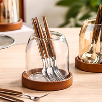 Nouvel ensemble de pots de rangement rétro pour fourchettes à fruits, idéal pour les brochettes de dessert, avec support de rangement pour baguettes, à poser sur le bureau pour usage domestique