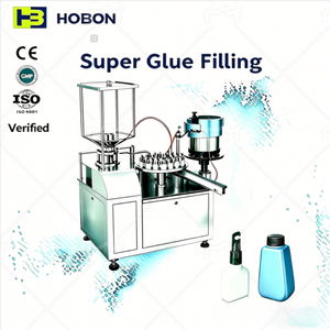Machine de remplissage de 10 à 100 grammes pour poudre adhésive en cartouche et scellage des bouchons de bouteilles pour liquides - Product Image 1
