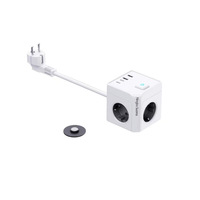 T28-Avrupa Tarzı Yaratıcı Küp ABS Priz Çoklayıcı Manyetik Emiş Özellikli USB Anahtarlı Tip-C Adaptörlü Çoklu Priz Uzatma Bloğu