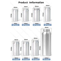 Récipient d'emballage rond en aluminium imprimé de logo personnalisé boîte de conserve pour médecine récipient en métal pot en étain pour pilules