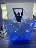 Jupe LED RGB Lumineuse avec Grand Cerceau, Robe de Danse Lumineuse pour Spectacles de Nuit, Scène, Festival, Défilé, Performance