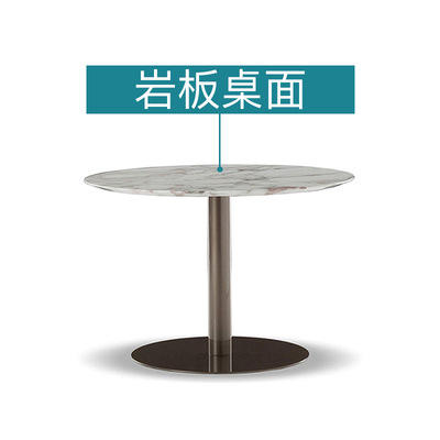 โต๊ะกลมขนาด 60 ซม. ทำจากหินแผ่น