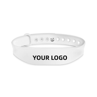 Pulsera láser negra para redes sociales, banda de silicona con código QR único, NFC, con Chips NFC integrados