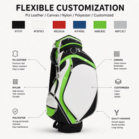 Sac de golf professionnel personnalisé avec cadre supérieur et logo, 14 séparateurs, accessoires de golf, prix d'usine