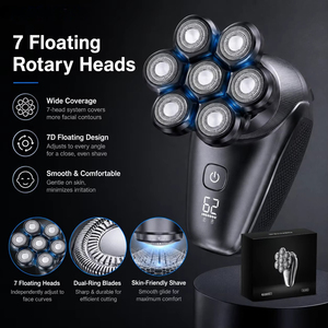 CITICITY Multi-Functional <b>Kit</b> for Face & Body Hair Trimming Nose Ear Hair Clippers Waterproof 7D Head <b>Electric</b> Shaved Machine - Product Image 2