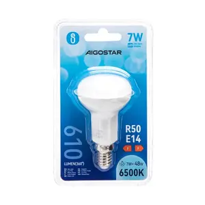 Bombilla LED R50 E14 7W, eficiencia energética, luz cálida, ideal para decoración y ambientes acogedores. - Product Image 3