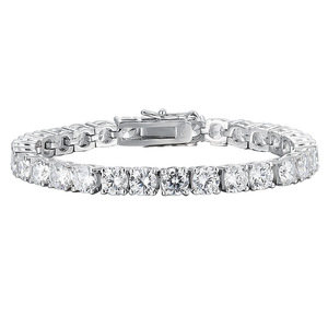2026 joyería <span class=keywords><strong>de</strong></span> la suerte 925 plata esterlina cuatro garras 5mm completo 5A circón tenis <span class=keywords><strong>pulseras</strong></span> semanales para unsex Navidad hip hop SL005 - Product Image 6