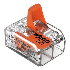 สำหรับซีรีส์ <span class=keywords><strong>221</strong></span> รุ่น <span class=keywords><strong>221</strong></span>-412/<span class=keywords><strong>413</strong></span>/415/2411 32A 450V ตัวเชื่อมต่อสายไฟแบบแยกและเชื่อมต่อแบบขนาน - Product Image 1