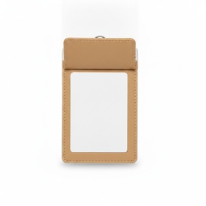Étiquette de bagage en cuir PU avec rabat de confidentialité, porte-adresse dissimulé, boucle en acier inoxydable, logo personnalisé, cadeau d'entreprise pour les voyages - Product Image 4