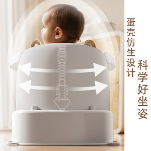 Asiento de baño para bebés con diseño antideslizante para bebés de 0 a 12 meses, silla de ducha de plástico, ayuda multifuncional para el baño - Product Image 1