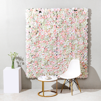 HP-16 Neues Design Rosa-Rote Rosenwand, Pfingstrosen-Pflanzenpaneel, Künstliche Blumenreihe für Hochzeits-Hintergrunddekoration