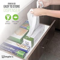 Sacs en plastique recyclables PP simples et résistants de 80 unités, épaisseur 1,2 mil, 12"x7"x22", rouleau de sacs avec poignées pour le shopping