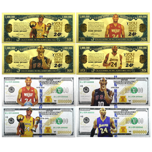 Set de Billetes de Oro de Doble Cara con la Imagen de la <span class=keywords><strong>Estrella</strong></span> del Baloncesto Kobe, Recuerdo Deportivo Coleccionable de Millones de Dólares, Regalo para Fanáticos - Product Image 1
