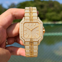 Montres de luxe pour hommes de haute qualité, serties de diamants VVS1, style hip-hop, montre-bracelet automatique mécanique de créateur