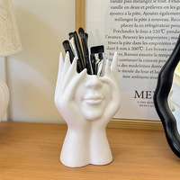 Nordic Creative Face Shape Emaillierte Vase Ornamente Einfacher Eingang TV-Schrank Home Dekorative Objekte Wohnzimmer Blumenvase