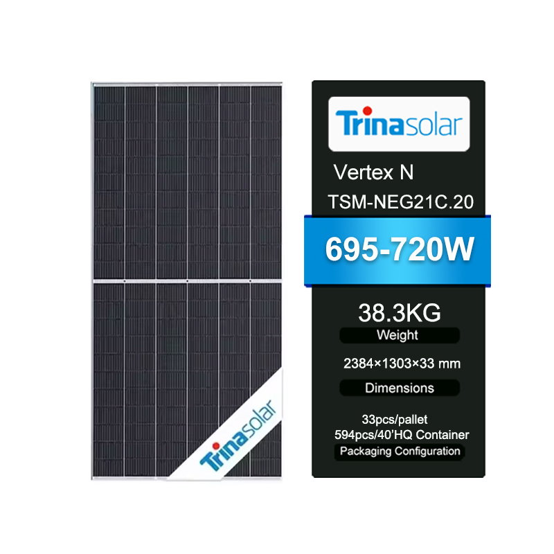 Jinko 700W Solar Panel & Trina 710W Bifacial PV Module - Efficient
