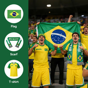 Bandera de Fútbol de Canadá, México, Estados Unidos y Brasil Gahumi 2026, Fabricada en China, Bandera Nacional en Oferta, Bandera de Sublimación en Blanco de Muy Buena Calidad para Fanáticos - Product Image 1