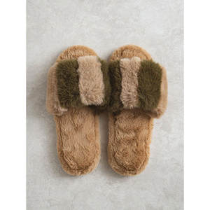 230 ~ 250 mm casa Kaki per pantofole con girante a strisce durevole accessorio Comfort per soggiorno - Product Image 1