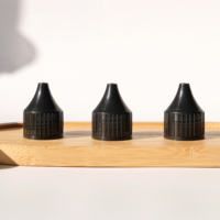 Bouteilles d'huile en plastique noir à presser personnalisées de 30 ml avec bouchon intérieur