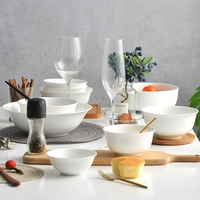 Bols en Porcelaine Fine de Style Nouveau pour Usage Domestique – Bols à Riz, Nouilles et Soupes en Céramique Blanche – Vaisselle