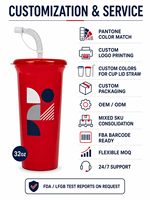 Gobelets souvenirs en plastique PP de 32 oz en gros avec impression personnalisée Pantone, vaisselle pour adultes, événements, promotions, casinos