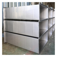 Conduits d'air à bride TDF en acier inoxydable/conduit d'air rectangulaire en acier galvanisé La taille des conduits HVAC peut être personnalisée