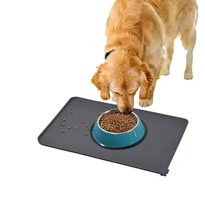 Hot Pet Silicone mat dog Cat waterproof and non-slip mat for floor food for cat meal Bowl Mat Non-Stick Food Pad Water Cushion