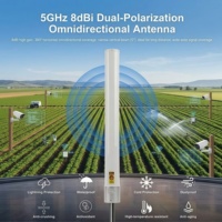 Antena Wifi Omnidireccional de Largo Alcance para Exteriores de Alta Ganancia (DBi), 10 km, 58 GHz, Tp-Link, Antena MIMO Wifi, Antenas Súper Potentes para Agricultura Inteligente