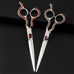 Tesoura para aliciamento de animais, tesoura para aliciamento de cachorro de estimação 440c, com alça ergonômica - Product Image 4