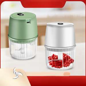 Procesador de alimentos eléctrico portátil para bebés, Mini prensador inalámbrico de acero para el hogar, herramienta de puré de verduras de corte de <span class=keywords><strong>mortero</strong></span> fácil - Product Image 2