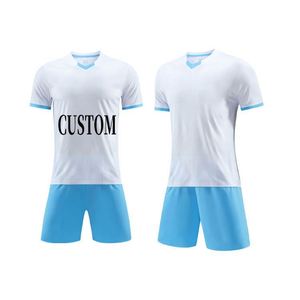 เสื้อฟุตบอลพิมพ์ลายแบบรีดร้อนราคาส่ง เสื้อเจอร์ซีย์ระบายอากาศ แขนสั้น โพลีเอสเตอร์ 100% ชุดฝึกซ้อมและแข่งขัน - Product Image 2