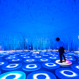 Ngoài trời không thấm nước vòng màu Chạy gạch ánh sáng RGB bảy màu thủy tinh khiêu vũ tương tác cảm ứng gạch ánh sáng - Product Image 5